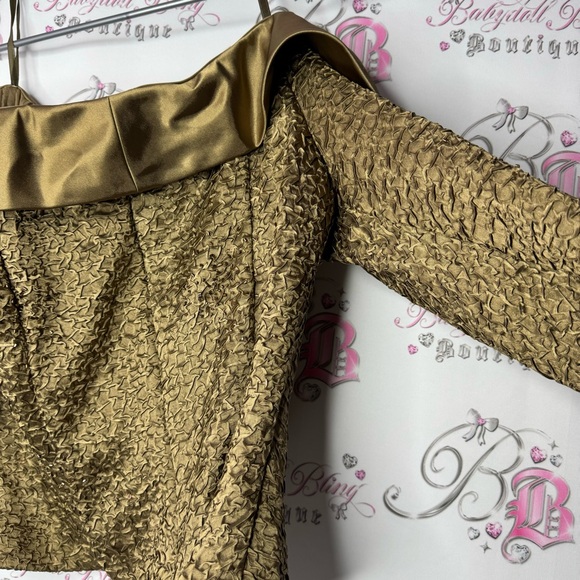 Alex evenings shirt off the shoulder sexy shimmer embroidered sequins silky luxe - Picture 7 of 7